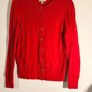 Loft Women's Red Cardigan